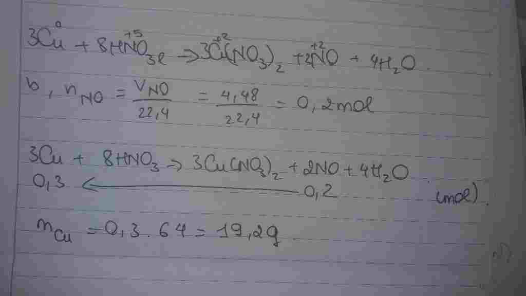 hoa-hoc-lop-10-cho-m-gam-cu-vao-de-hno3-loang-du-thu-duoc-cu-no3-2-h2o-va-448-ml-khi-no-dktc-a-v