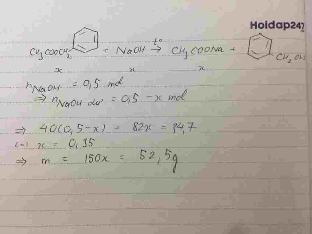 hoa-hoc-lop-12-a-phong-hoa-hoan-toan-m-gam-benzyl-aetat-bang-500ml-dd-naoh-1m-co-can-dd-sau-phan