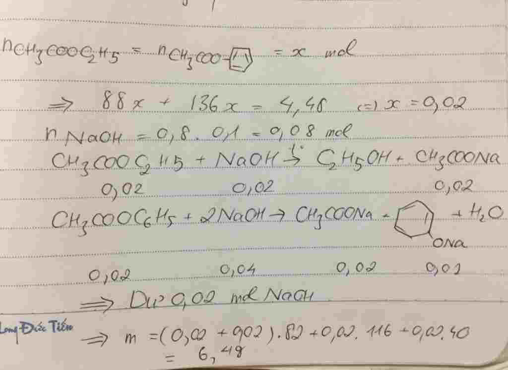 hoa-hoc-lop-12-cho-4-48-gam-hon-hop-etyl-aetat-va-phenyl-aetat-co-ti-le-mol-1-1-tac-dung-het-voi