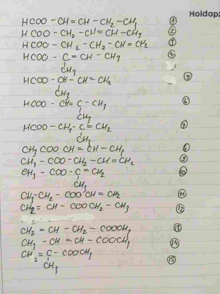 hoa-hoc-lop-12-viet-dong-phan-va-goi-ten-cua-este-c5h8o2