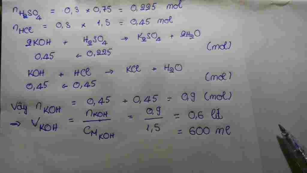 hoa-hoc-lop-8-can-dung-bao-nhieu-ml-dung-dich-koh-1-5m-de-trung-hoa-300ml-dung-dich-a-chua-h2so4