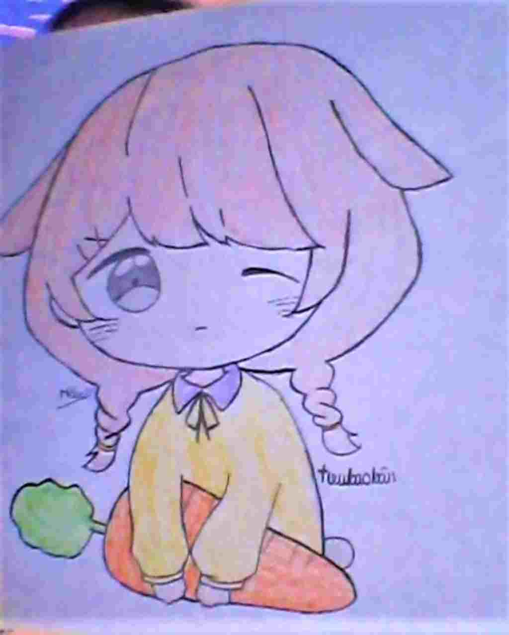 nhac-hoa-lop-7-ve-chibi-dang-cam-qua-ca-rot-cute-nhe-nho-to-mau